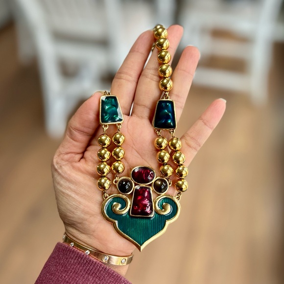 Vintage YSL Enamel Necklace - Picture 1 of 8